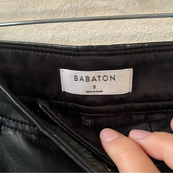 Aritzia Babaton black vegan leather pants size 8 - Picture 9 of 14